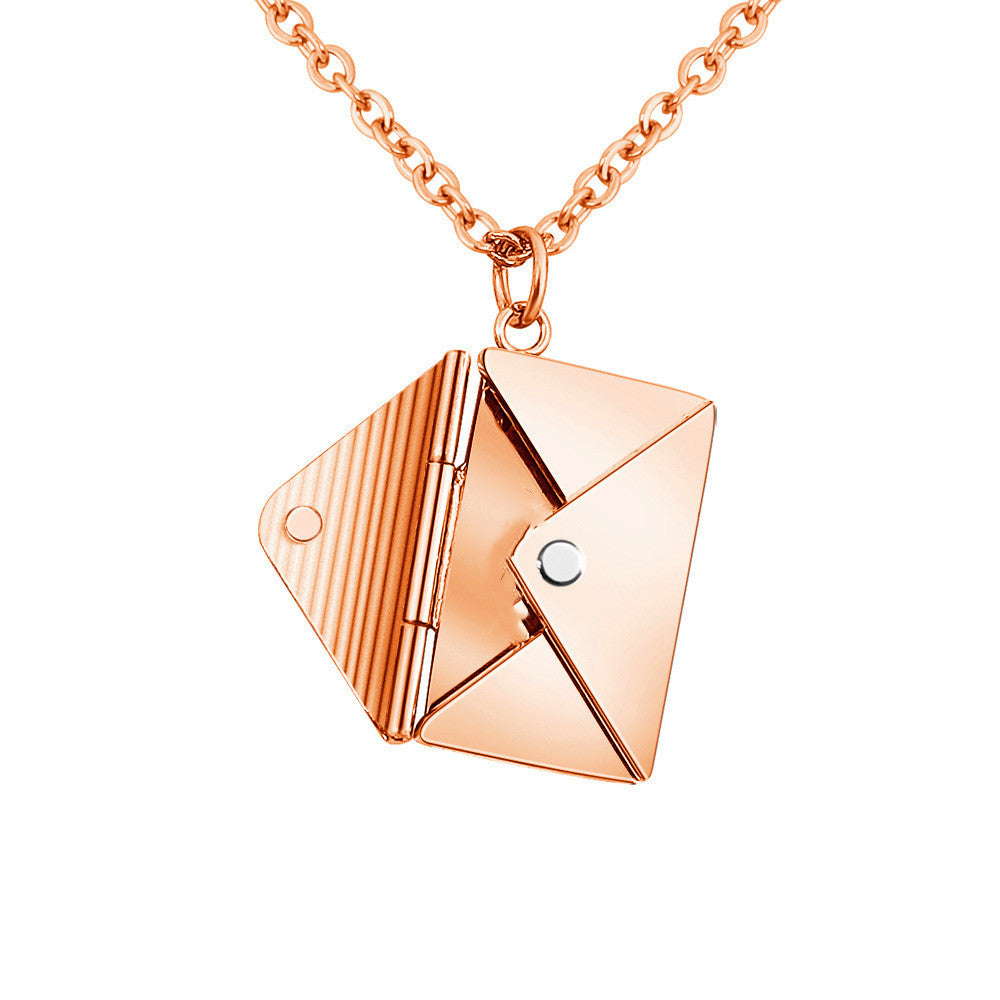 fashion jewelry envelop necklace women lover letter pendant best gifts for girlfriend schmuckneu