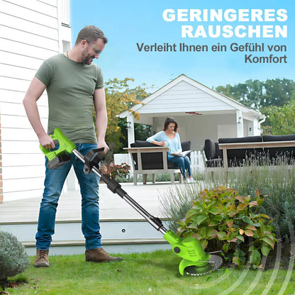 Cordless Grass Trimmer Lawn Edge Cutter With 2 Battery And Charger Brush Cutter