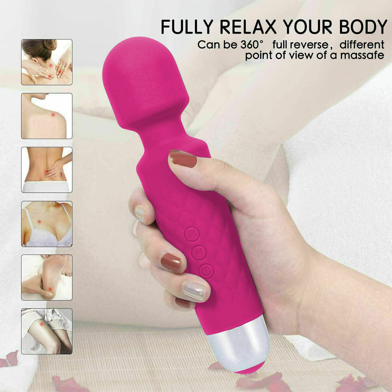 magic massage wand muscle relaxation massager 20 speed vibrating full body therapy motor