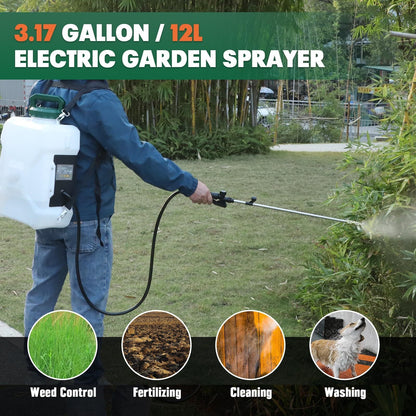 12 L 3Gallon Lawn Garden Sprayer Compatible With18V Battery