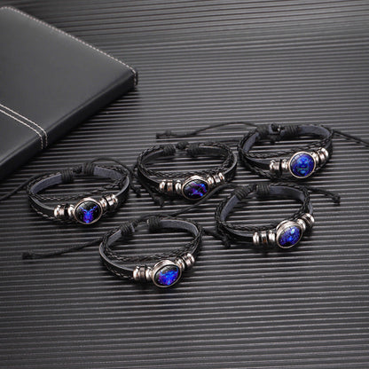 Zodiac Constellation Bracelet Braided Design Bracelet For Men Women Kids SchmuckNeu