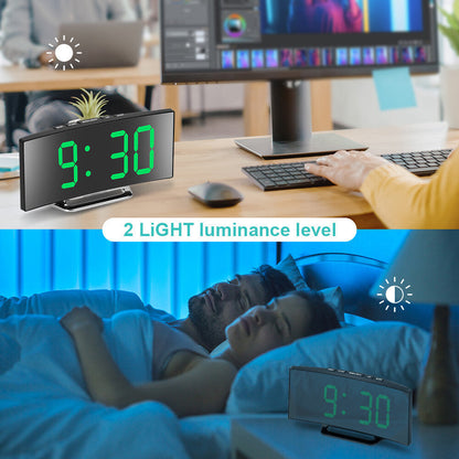 Digitaler LED Wecker Mit Temperatur Uhr Schlummerfunktion Tischuhr SchmuckNeu
