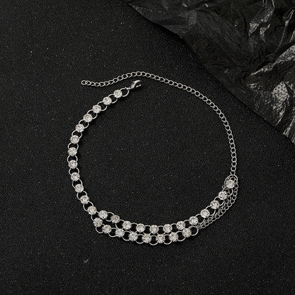 ShineSteps – Fußkettchen mit Kristall-Gliedern in Silberoptik - Lunastein - Schmuck