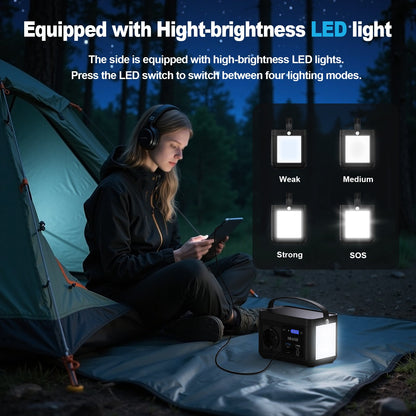 Portable Power Station,120W 88.8Wh Lithium Battery Solar Generator Quick Charge 230V AC Outlets DC Ports And LED Flashlight,Solar Panel Is Not Included Love Local Jewelry