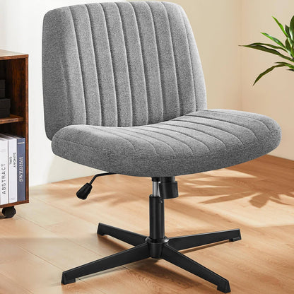 Cross-Legged Chair,No Wheels Armless Swivel Home Office Chair