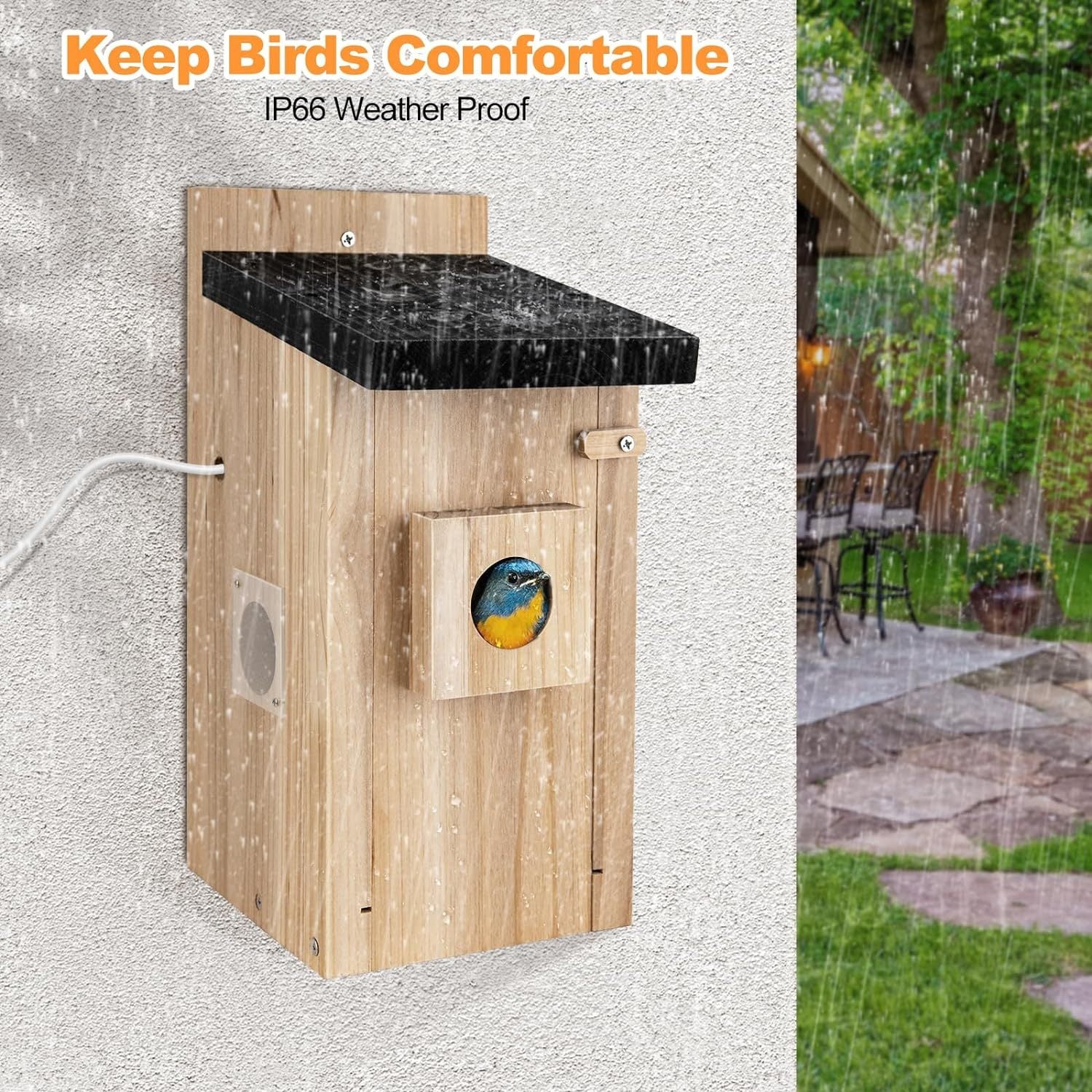 Smart Bird House With Camera,3MP Birdhouse Camera For Outdoors,Auto Capture Bird Videos & Motion Detection,Watch Bird Nesting & Hatching In Real Time,DIY Ideal Gift SchmuckNeu