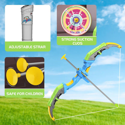DE Bow & Arrow Toy Set, LED-lit Archery Toy,10 Suction Cup Arrows, Targets And Arrow Holders, Indoor And Outdoor Children's Toys Suitable For Boys And Girls.Logistics Is Randomly Sent By DHL,DPD