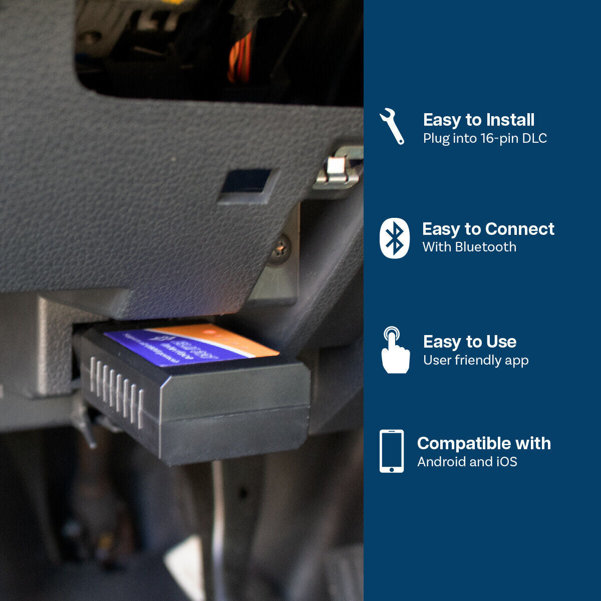obd  stecker bluetooth-obd2 scanner diagnosegerat fur ios - android schmuckneu
