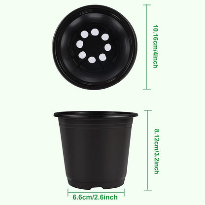 150pcs 10cm Plant Pots Nursery Pots Black Plastic Flower Pot