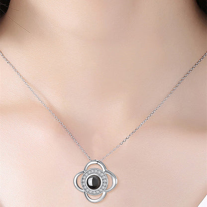 Hot Valentine's Day Gifts Metal Rose Jewelry Gift Box Necklace For Wedding Girlfriend Necklace Gifts SchmuckNeu