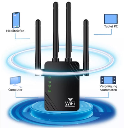 WiFi Repeater Router Range WIFI Signal Booster Access Point Booster 1200Mbps