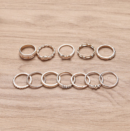 Solstice Shine – verschiedene Ring-Sets in Goldoptik mit Kristallbesatz - Lunastein - Schmuck