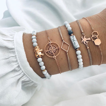 Bohemian Bracelets & Bangles Set Vintage Bead Boho Charm Bracelet For Women Jewelry Accessories Pulseras Mujer Bijoux Femme - Lunastein