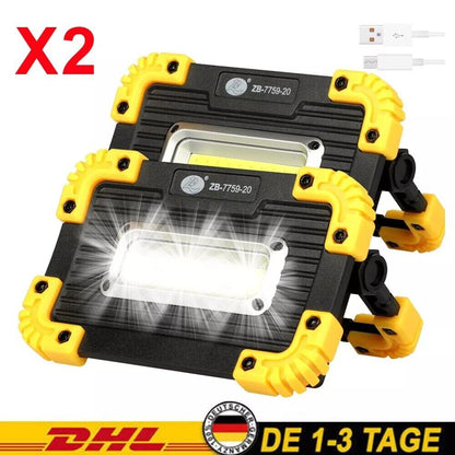 2x30W LED Arbeitsleuchte Akku Aufladbar Baustrahler Flutlicht Werkstattlampe Love Local Jewelry