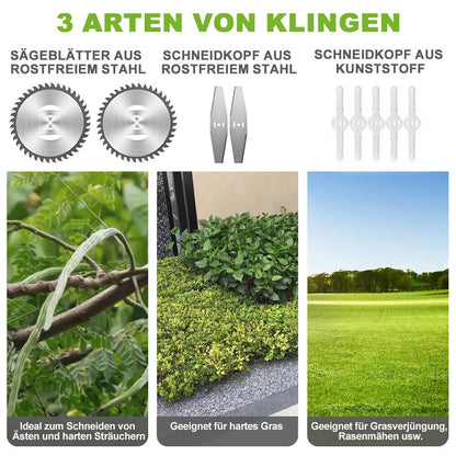 Cordless Grass Trimmer Lawn Edge Cutter With 2 Battery And Charger Brush Cutter