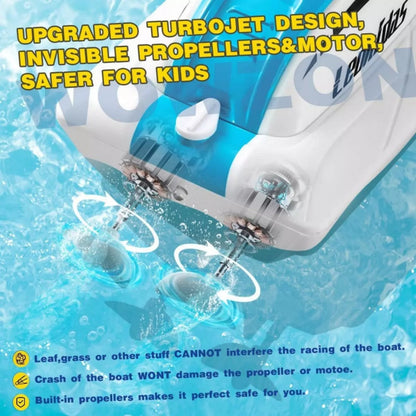 2025 RC-Boot, Ferngesteuertes Boot Fur Kinder Und Erwachsene, 2,4 GHz, Rennboote Fur Pools Und Seen, Alarm Bei Niedrigem Batteriestand, Kenterwiederherstellung, 2 Wiederaufladbare Battery Love Local Jewelry