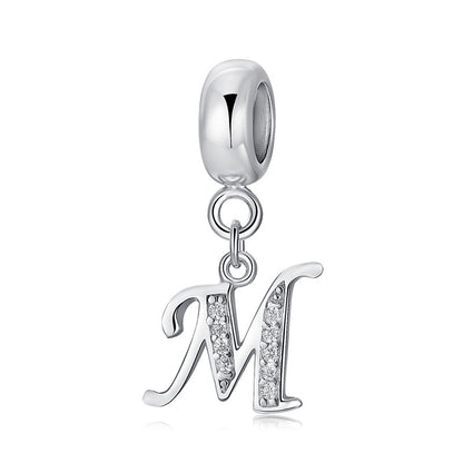 Initial Letter Charm – Individualler Buchstaben-Charm A-Z aus 925 Silber - Lunastein
