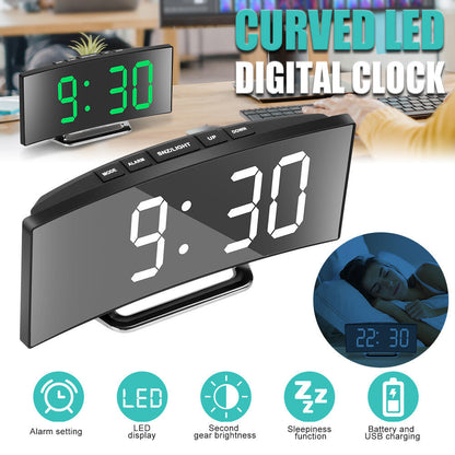 Digitaler LED Wecker Mit Temperatur Uhr Schlummerfunktion Tischuhr SchmuckNeu