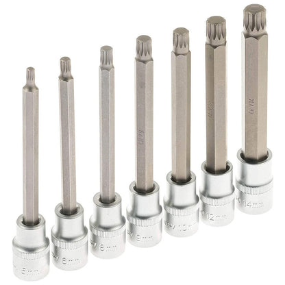 26 Pcs Internal Multi-tooth Socket Wrench Set Box Nut Tool Bit Box Nuts Long Short