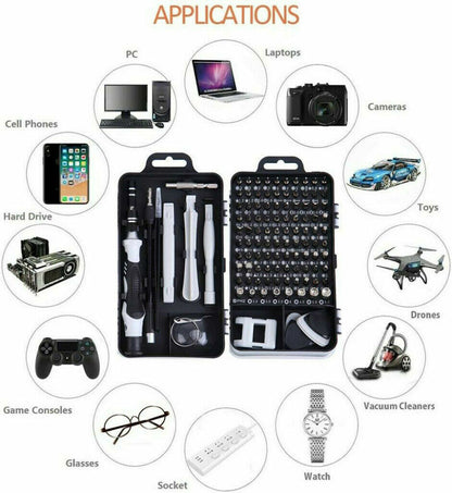115x Torx Precision Mechanics Screwdriver Mini Screwdriver Bit Set Mobile Phones