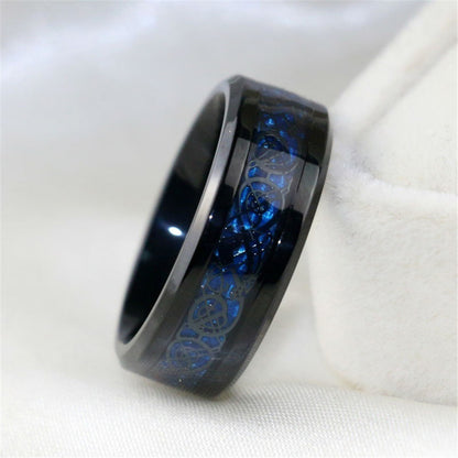 Crownlove Saphir – Königlicher Partnerring mit blauen & weißen Kristallen für Damen & Herren - Lunastein