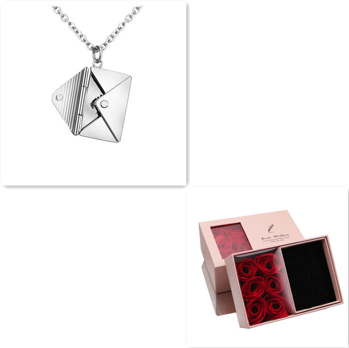 fashion jewelry envelop necklace women lover letter pendant best gifts for girlfriend schmuckneu