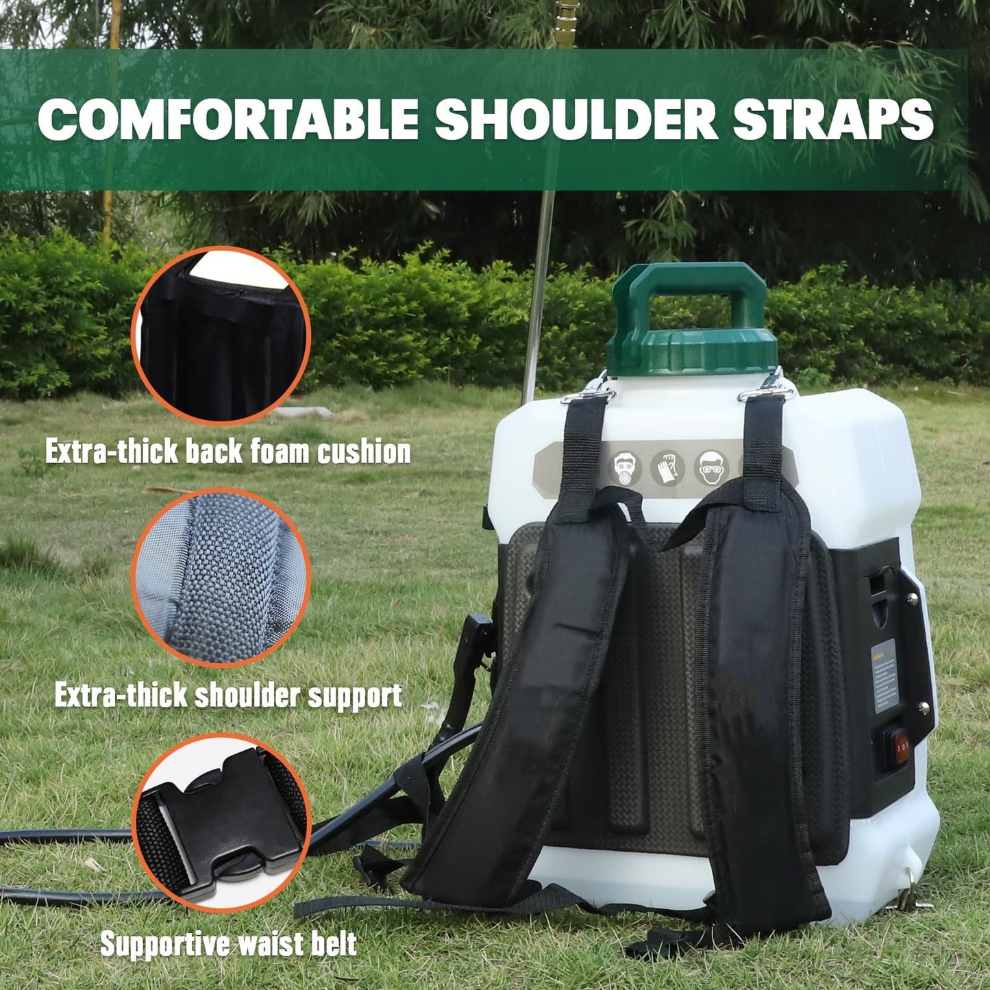 12 l 3gallon lawn garden sprayer compatible with18v battery