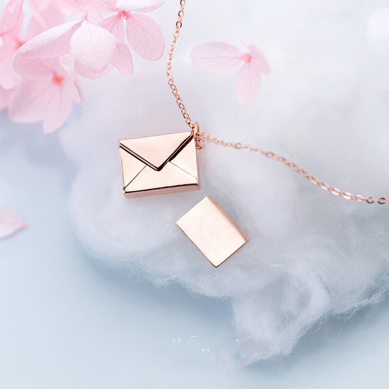 fashion jewelry envelop necklace women lover letter pendant best gifts for girlfriend schmuckneu