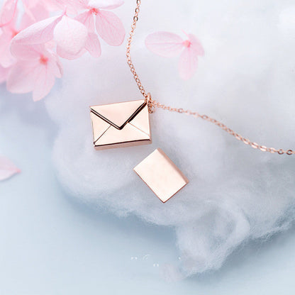 Fashion Jewelry Envelop Necklace Women Lover Letter Pendant Best Gifts For Girlfriend SchmuckNeu