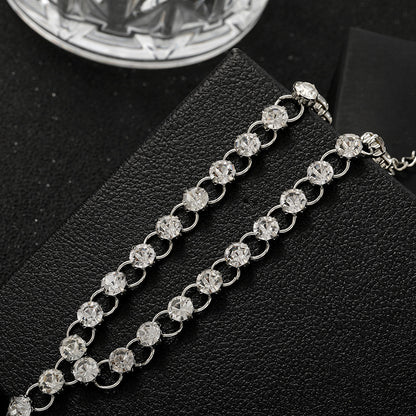 ShineSteps – Fußkettchen mit Kristall-Gliedern in Silberoptik - Lunastein - Schmuck