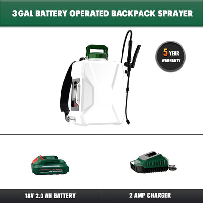 12 L 3Gallon Lawn Garden Sprayer Compatible With18V Battery