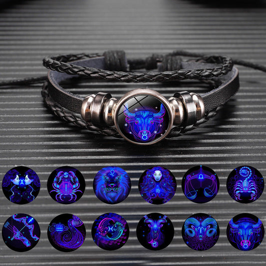 Zodiac Constellation Bracelet Braided Design Bracelet For Men Women Kids SchmuckNeu