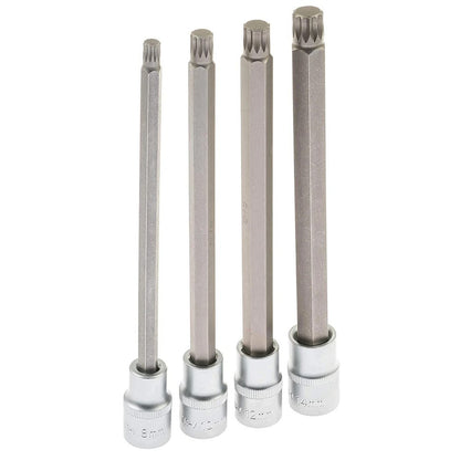 26 Pcs Internal Multi-tooth Socket Wrench Set Box Nut Tool Bit Box Nuts Long Short