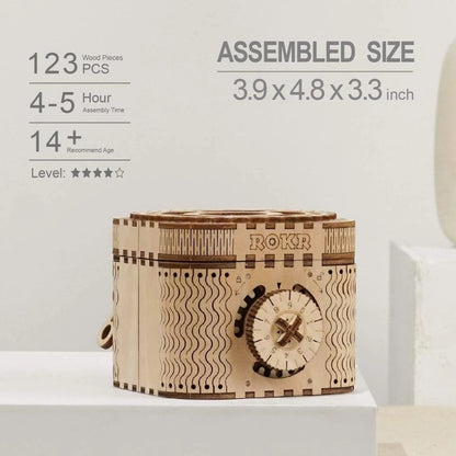 Robotime Rokr 123Pcs Treasure Box Creative 3D Wooden Puzzle Game Assembly Toys Chris Gift For Children Adults Teens Dropshipping SchmuckNeu