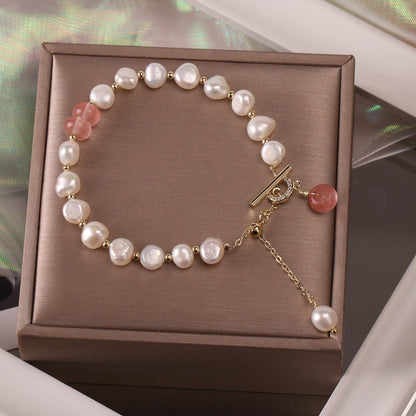 Women Irregular Freshwater Pearl Adjustable Bracelet SchmuckNeu