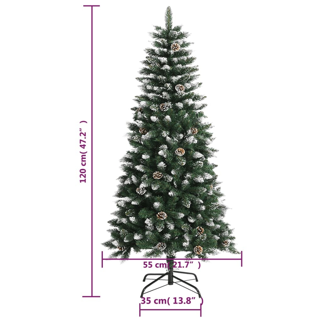 artificial christmas tree with stand green 120 cm pvc