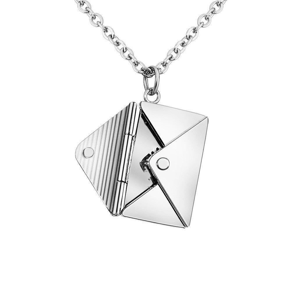 Fashion Jewelry Envelop Necklace Women Lover Letter Pendant Best Gifts For Girlfriend SchmuckNeu
