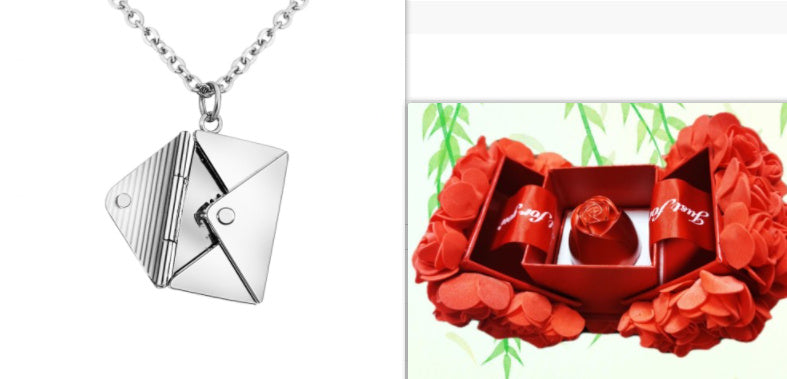 fashion jewelry envelop necklace women lover letter pendant best gifts for girlfriend schmuckneu