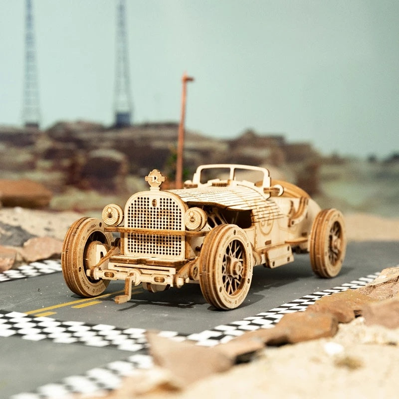 car 3d wooden puzzle game assembly racing children's toys schmuckneu