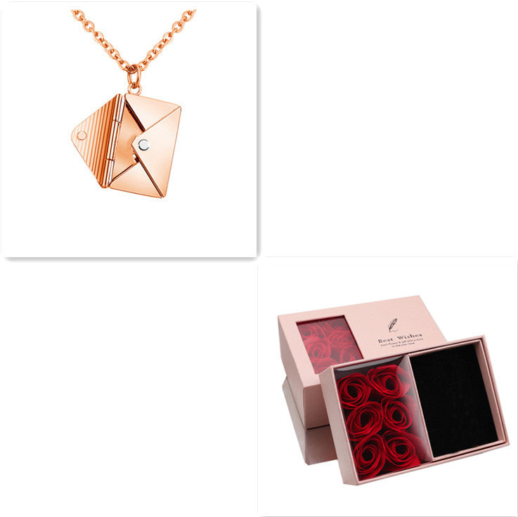 fashion jewelry envelop necklace women lover letter pendant best gifts for girlfriend schmuckneu