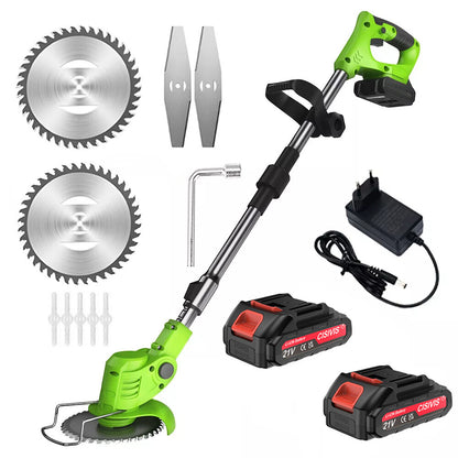 Cordless Grass Trimmer Lawn Edge Cutter With 2 Battery And Charger Brush Cutter