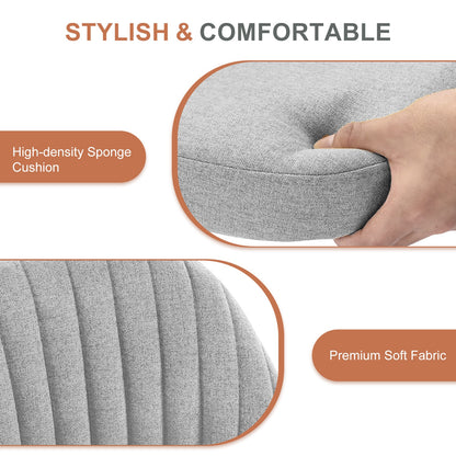 Modern Fabric Armless Adjustable Swivel Office Desk Chairs With Wheels