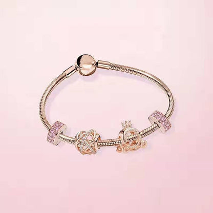 Sternenflug – Charm-Armband in Silber- oder Roségoldoptik mit Stern- und Traumfänger-Design - Lunastein