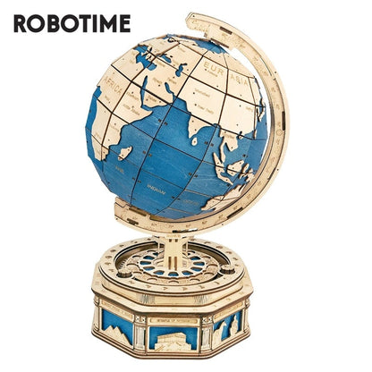 Robotime Globe Earth 567pcs 3D Wooden Puzzle Games Ocean Map Ball Assemble Model Toys Xms Gift for Children Boys Dropshipping SchmuckNeu