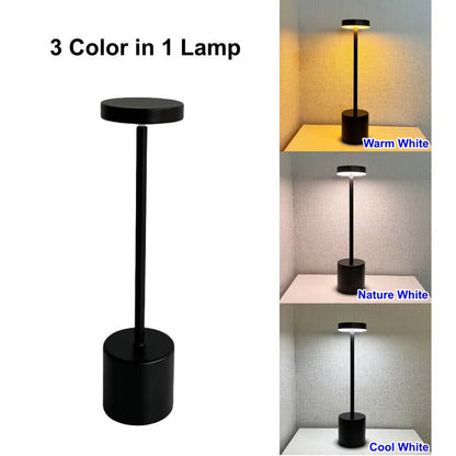 LED Tischlampe 3-farbige Mit Touch Sensor Tischleuchte Arbeitszimmer Beleuchtung