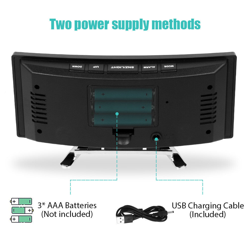 Digitaler LED Wecker Mit Temperatur Uhr Schlummerfunktion Tischuhr SchmuckNeu
