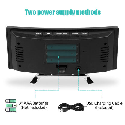 Digitaler LED Wecker Mit Temperatur Uhr Schlummerfunktion Tischuhr SchmuckNeu