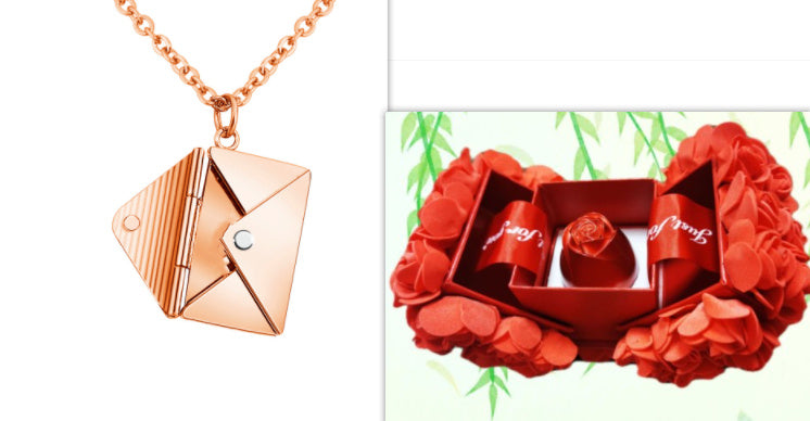 fashion jewelry envelop necklace women lover letter pendant best gifts for girlfriend schmuckneu
