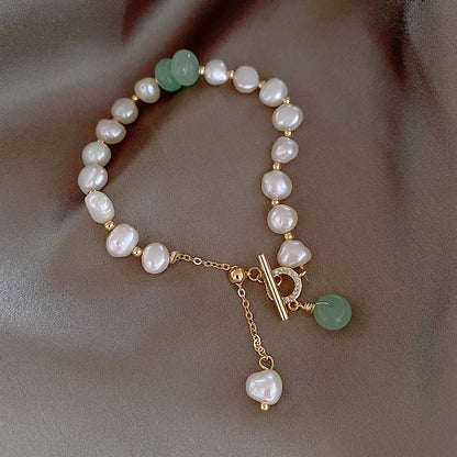Women Irregular Freshwater Pearl Adjustable Bracelet SchmuckNeu