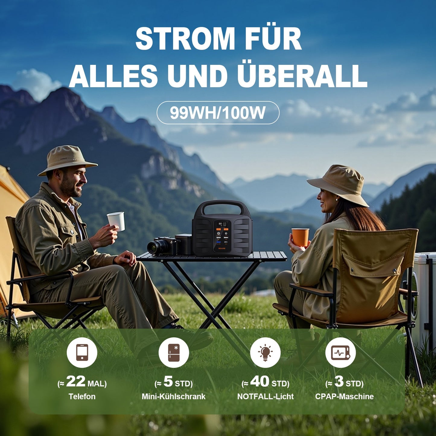 portable power station t101, 99wh 150w lithium battery backup with ac outputs,solar generator for travel and camping,solar panel is not included love local jewelry